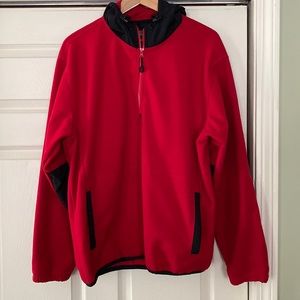 Fleece like sweatshirt with hood